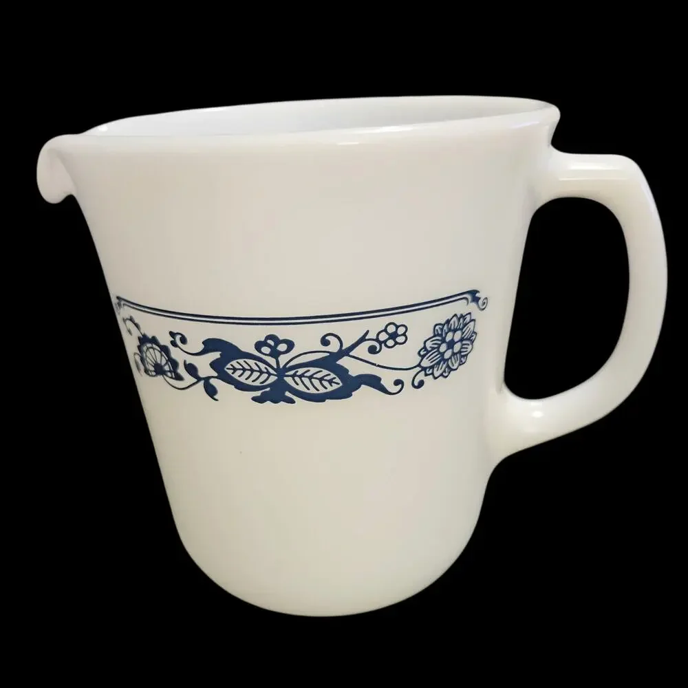 Corning Ware Old Town Blue Gravy Boat Creamer Pyroceram USA